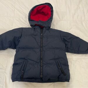 GAP Kids Navy Puffer with Red Lining